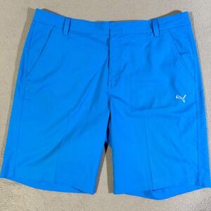 Puma Golf Shorts Mens Size 38 Royal Blue Sport Lifestyle Athletic Casual